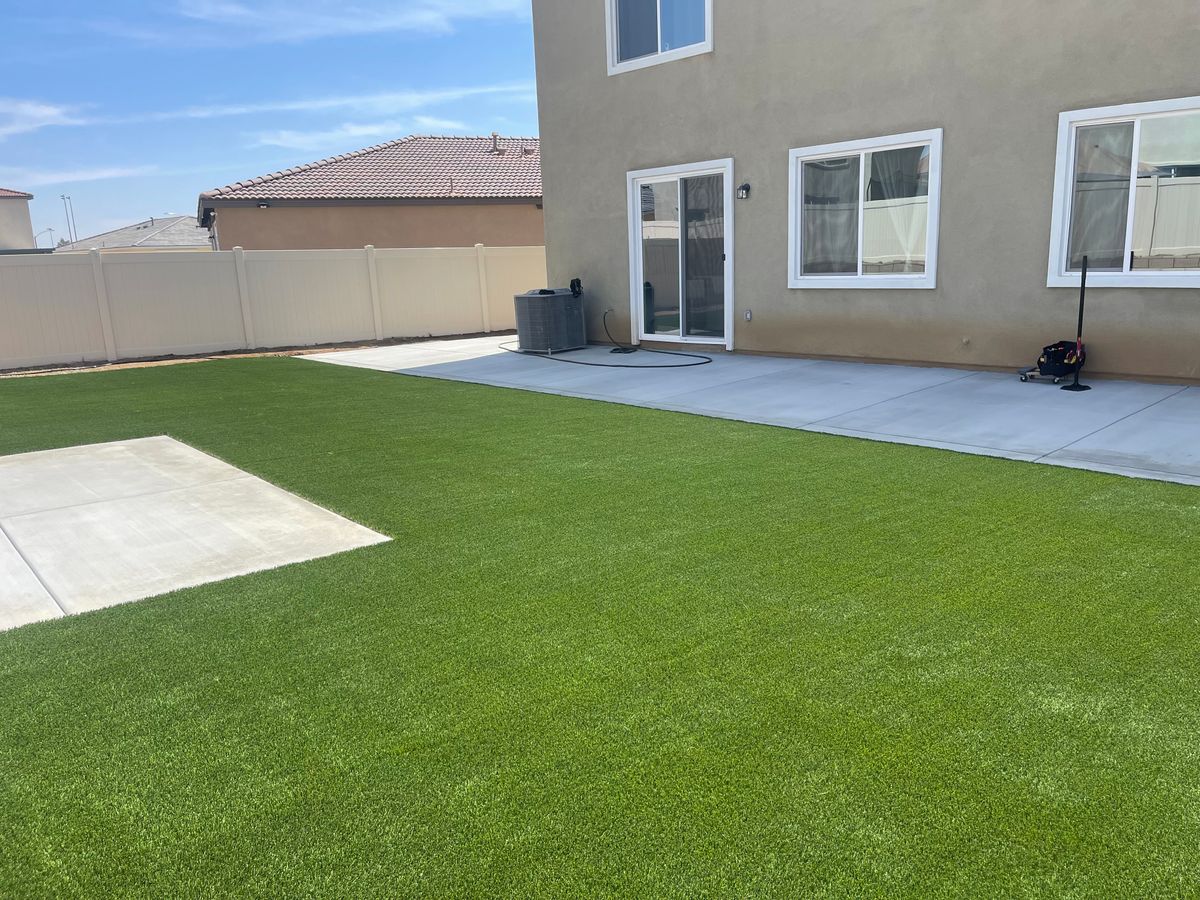 Artificial Turf Installation for Aidan Jade Landscaping in Riverside County, CA