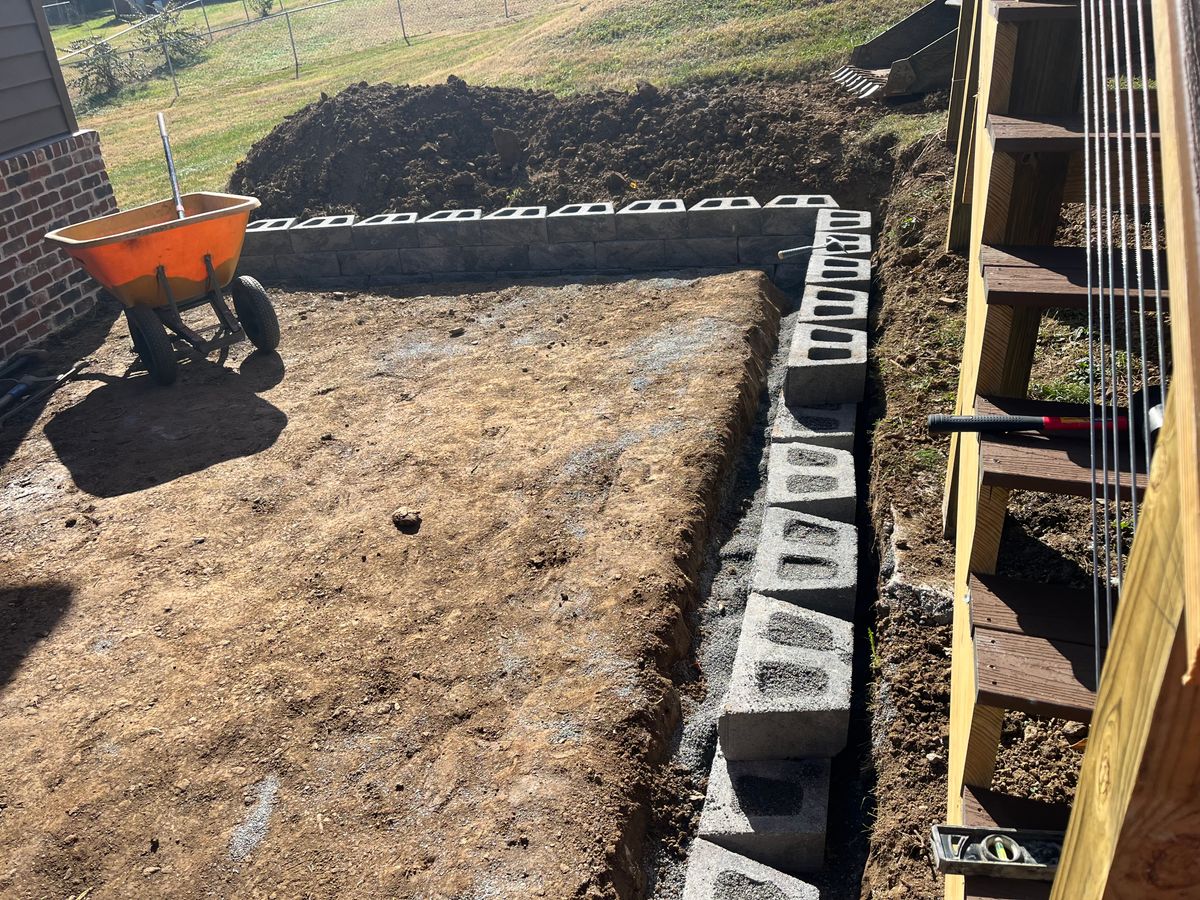Retaining Wall Construction for Real Deal Lawn Care in Goodlettsville, TN