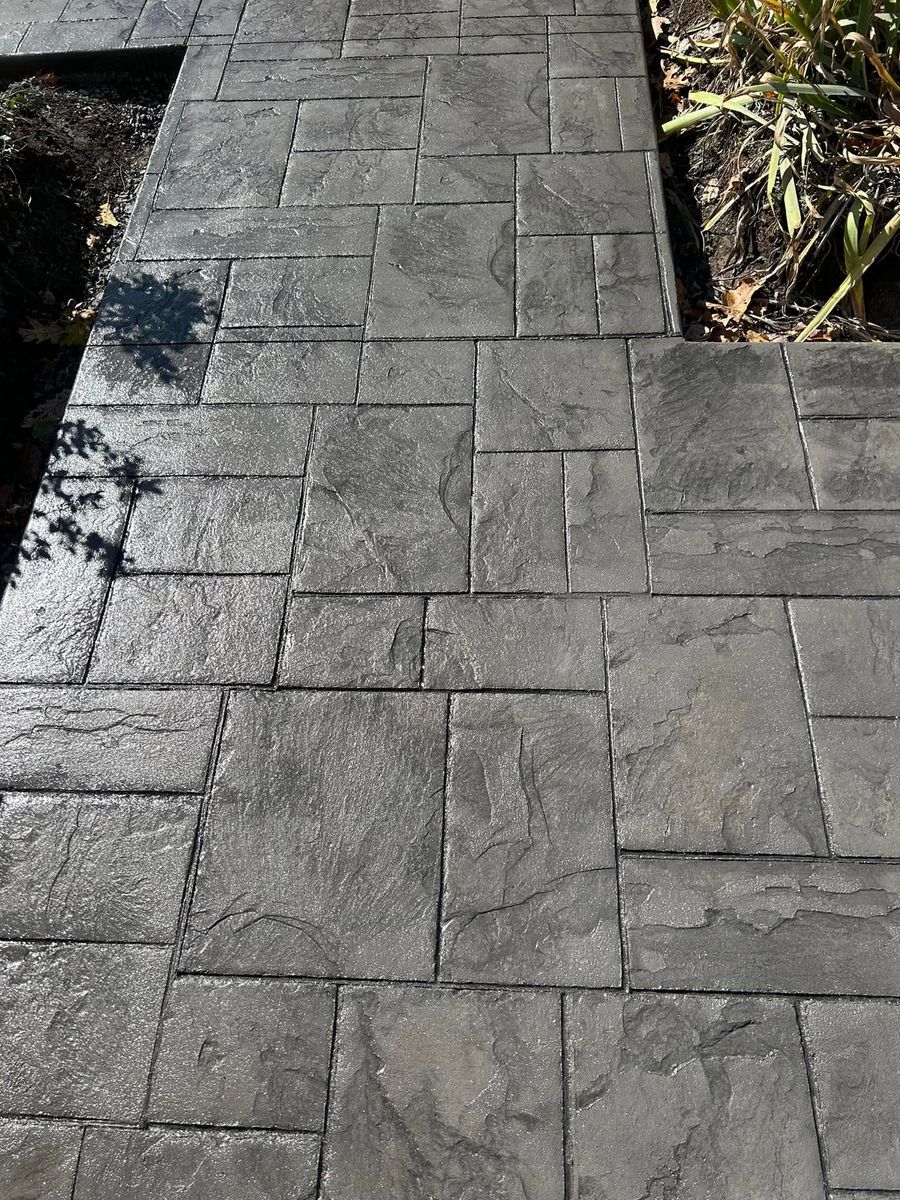 Stamped Concrete Installation for Ben’s Concrete Services in Port Matilda, PA