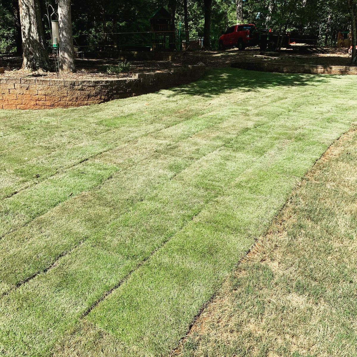 Sod Installation for Sanders Landscape & Maintenance in McDonough, GA