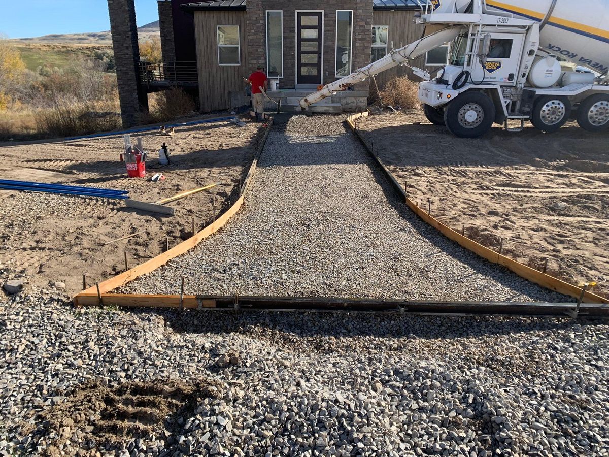 Sidewalk Installation for Diamond Peak Concrete in Garland, UT