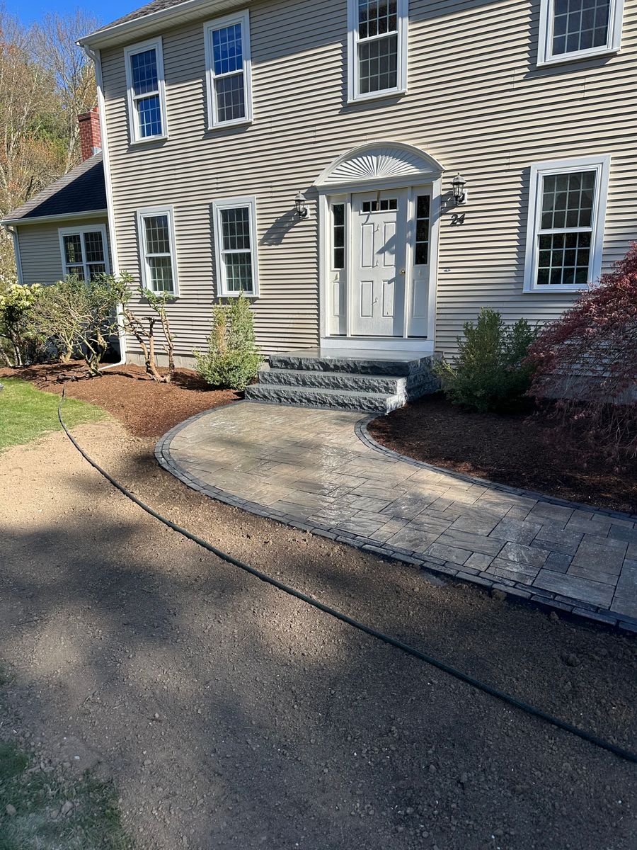 Walkway Design and Construction for Shawn's Landscaping in Worcester, MA