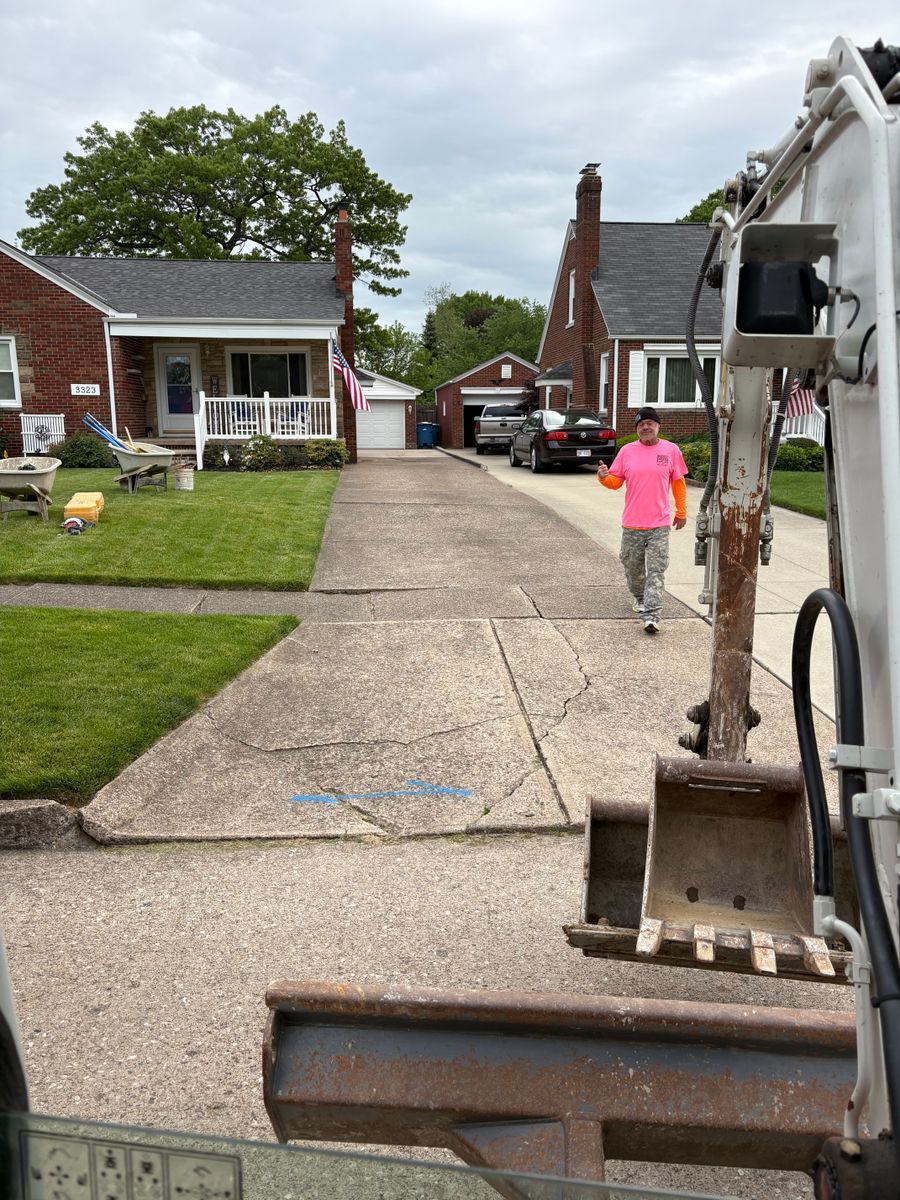 Driveway tear out and replacement for Concrete Pros, LLC in Lorain, OH