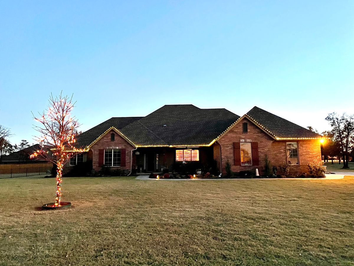 Holiday Light Installation for Stallion Design And Construction in Norman, OK