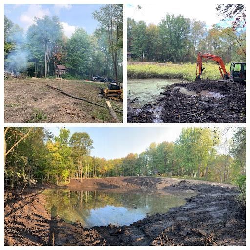 Pond Construction for Palmer Property Services in Middleville, MI