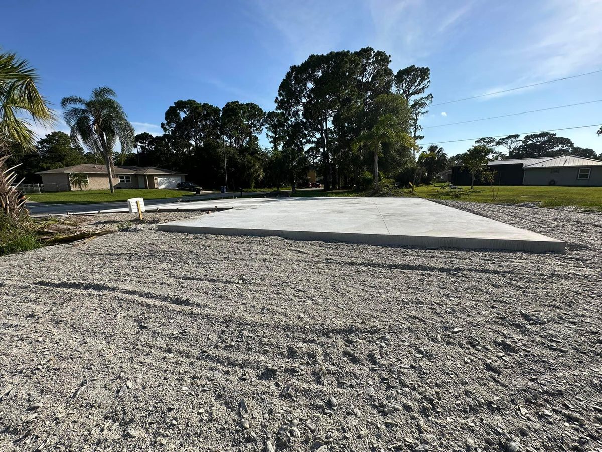 Concrete Slab Installation for Green Hammer Concrete in Palm Bay, Florida