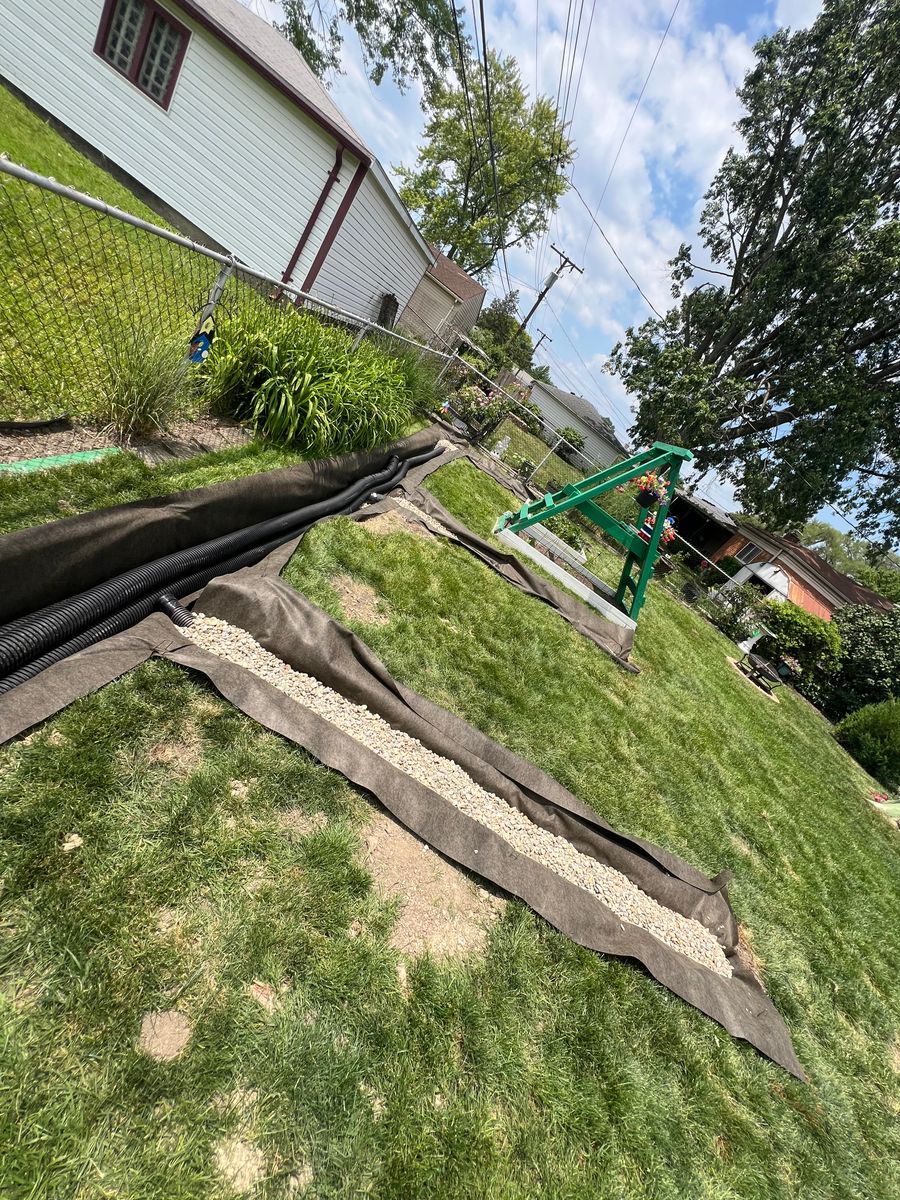 Drainage Installation for Alltimate Outdoor Services in Warren, MI