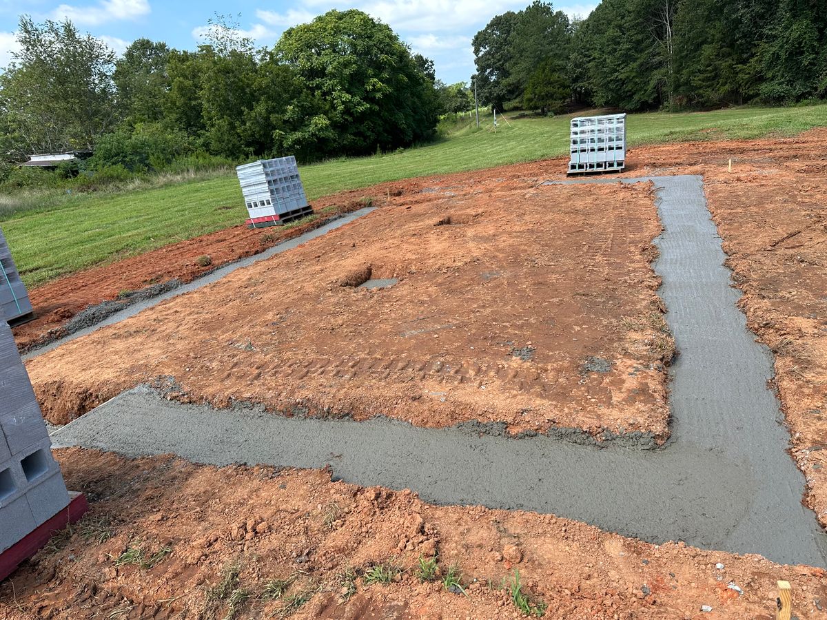 Foundation/footers for Stines and Company  in Rutherfordton, NC