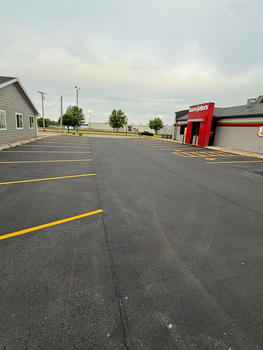 Line Striping for Midwest Line Striping LLC in Spirit Lake, IA