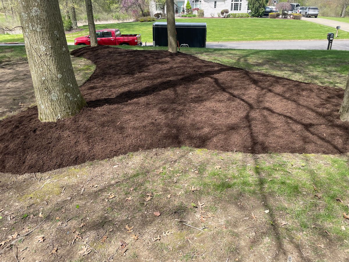 Mulch Installation for Youngstown Landscape and Design in Canfield, OH
