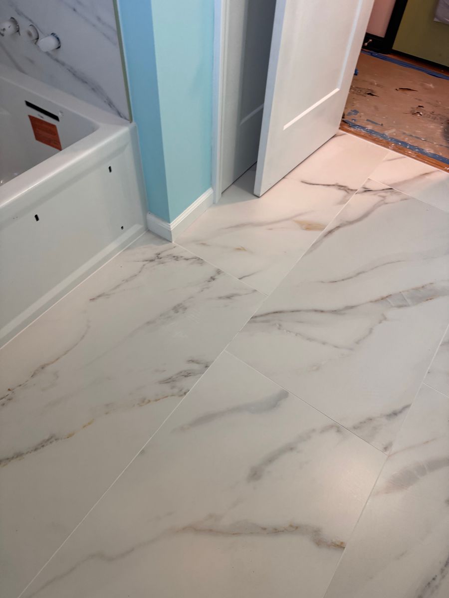 Shower Tiling for A-Otay Constructs Etc. in Lawrence County, TN