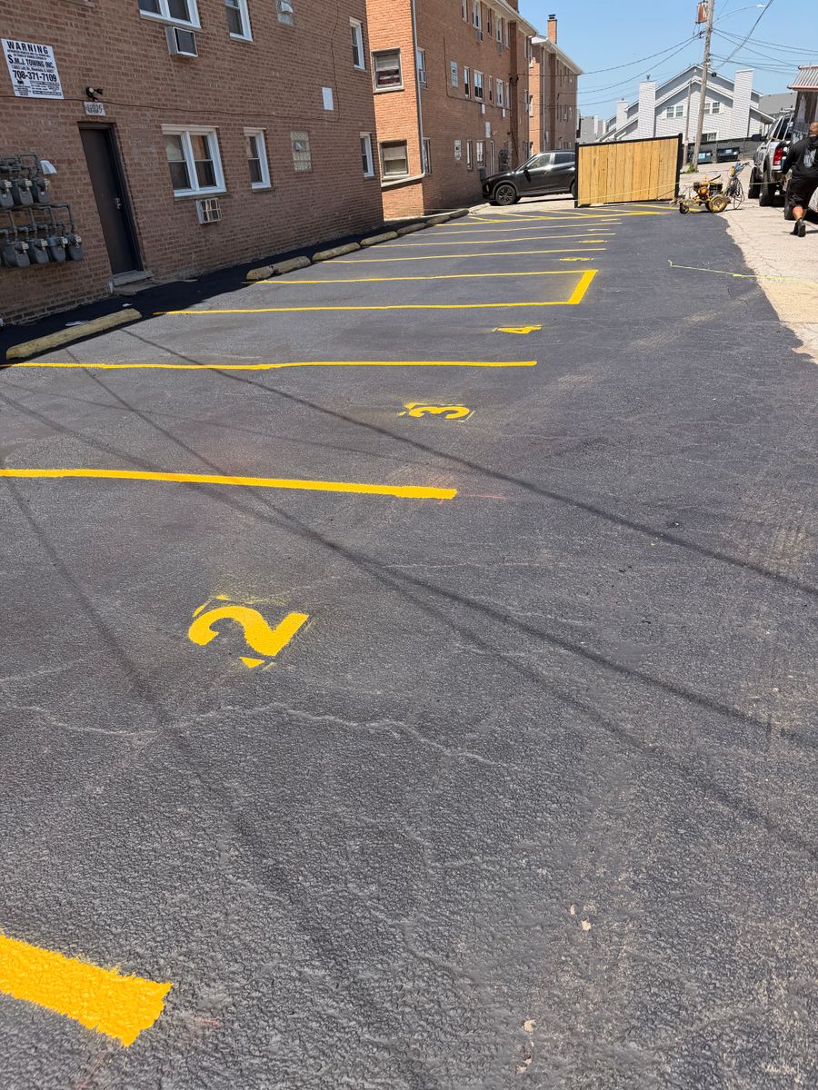 Commercial Line Striping for Black Diamond Sealcoating in St. Charles, IL
