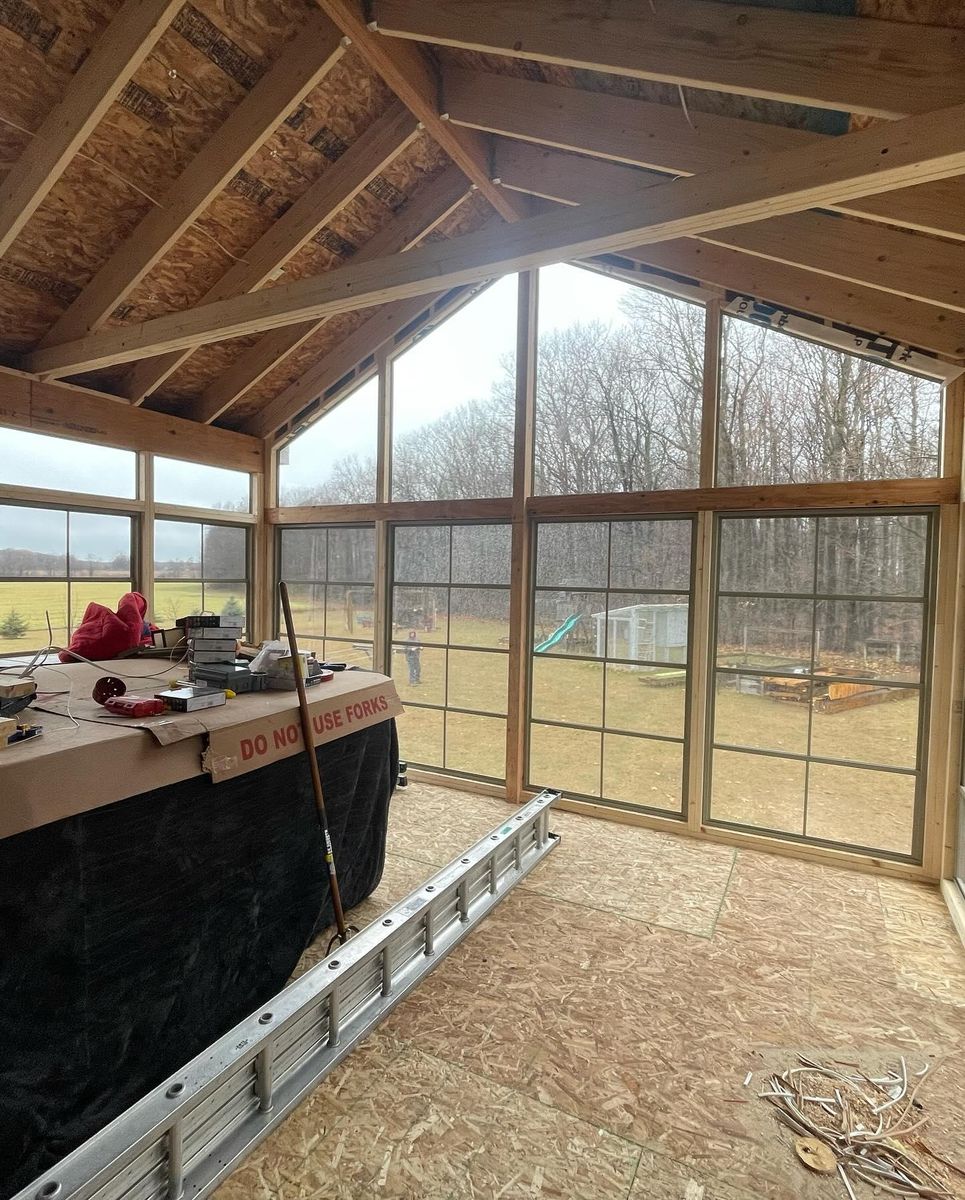 Sun Room Building for Tru Frame Outdoor Structures in Menasha, WI