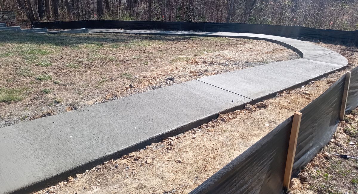 Sidewalk Installation for OBH Concrete LLC in Lusby, MD