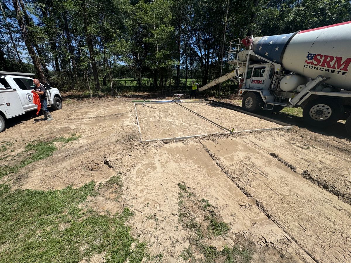 Concrete Slab Construction for Cameron Enterprises in Live Oak, FL