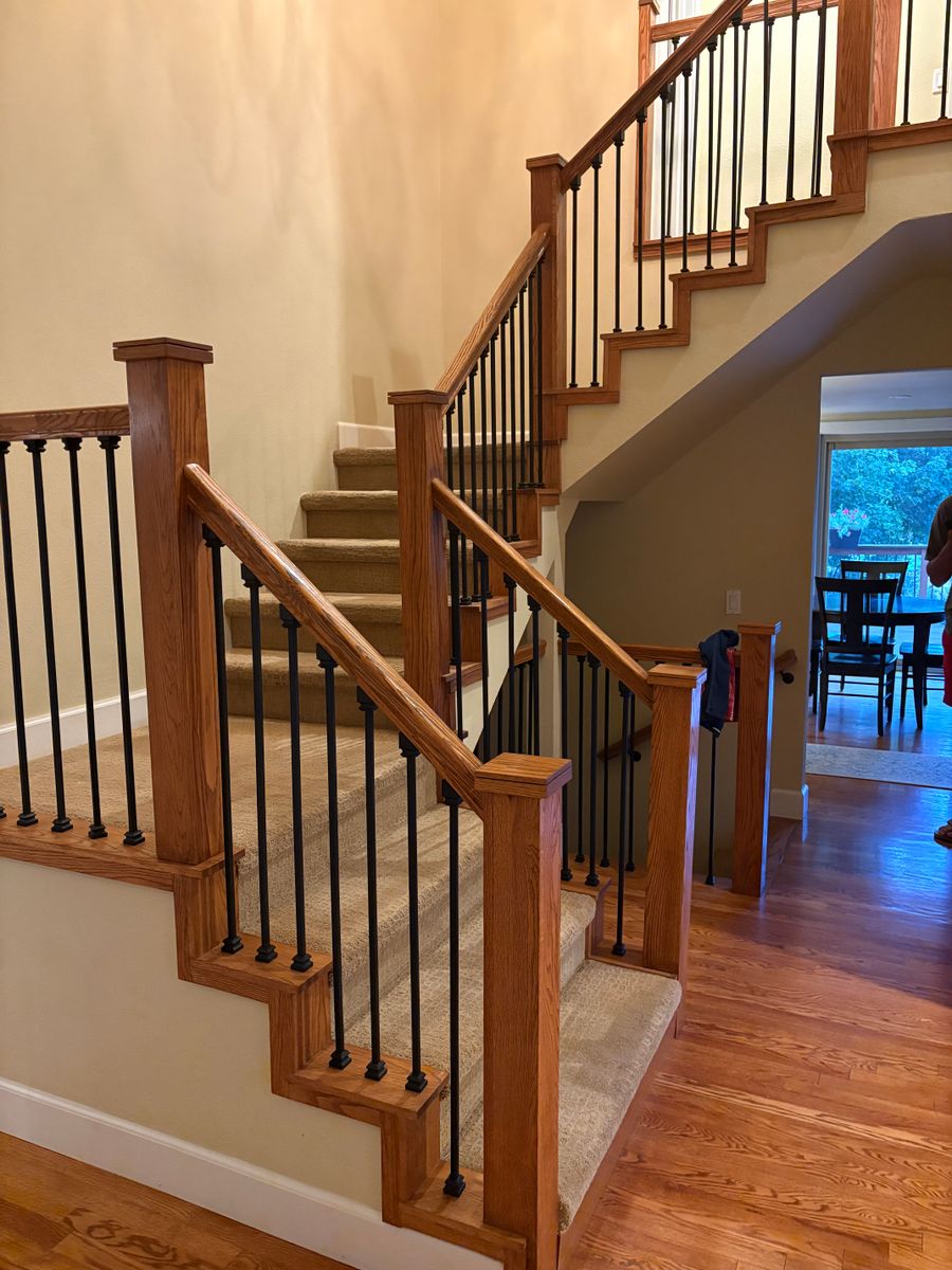 Stairs installation & handrails for Alpha Flooring & Painting Services. in Centennial, CO