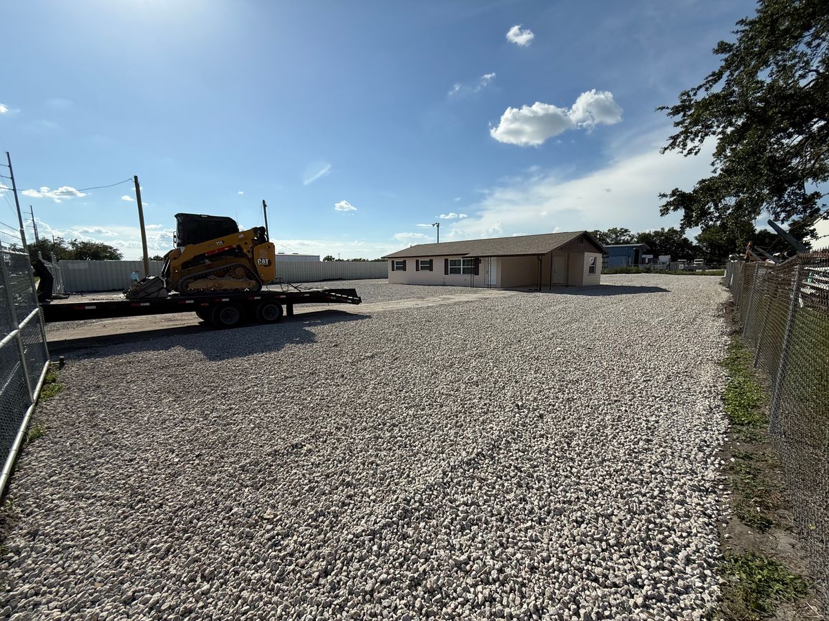 Gravel delivery and installation for C & S Grading in Saint Cloud, FL