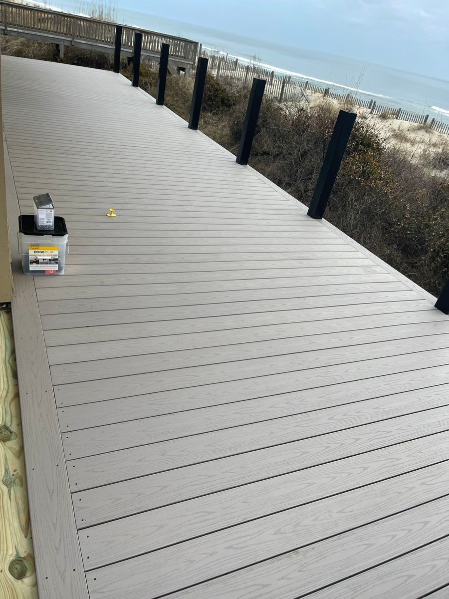 Deck & Patio Installation for Salt Side Construction in The Outer Banks, NC