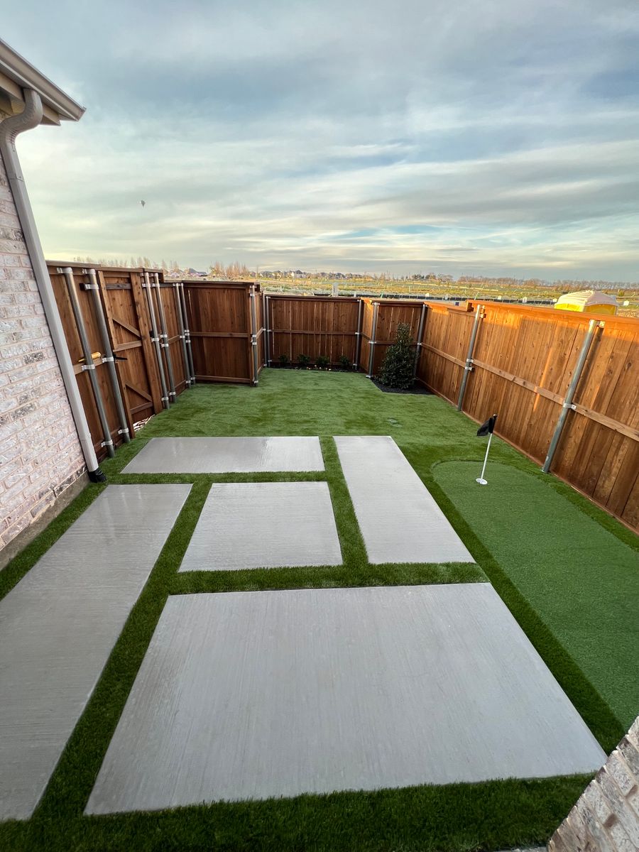 Artificial Turf for New Gen Concrete in Keller, TX