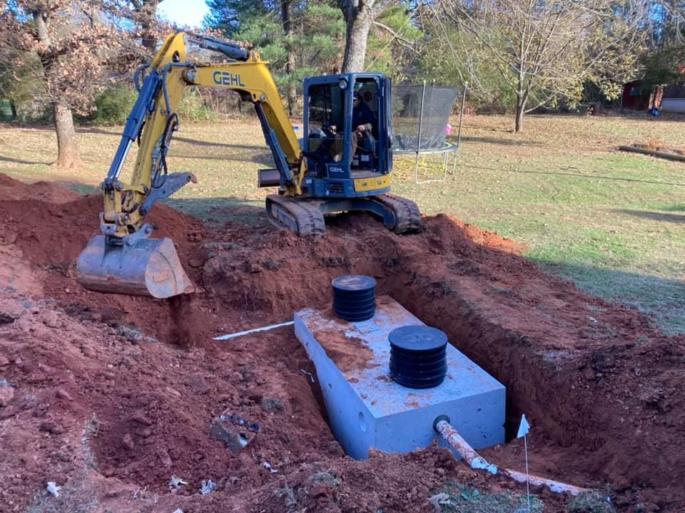 Septic Tank Installation for Williams Excavating in Statesville, NC