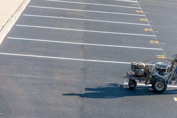 Line striping for The Lot Doctor in Seminole County, OK