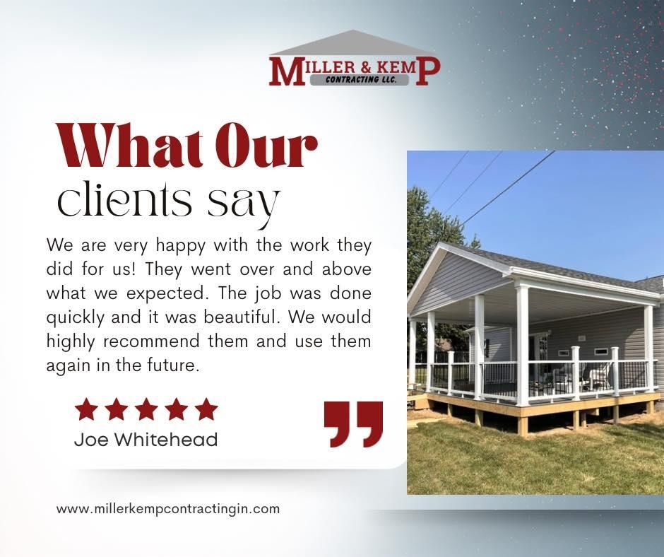 Decks for Miller & Kemp Contracting in Bloomfield, IN