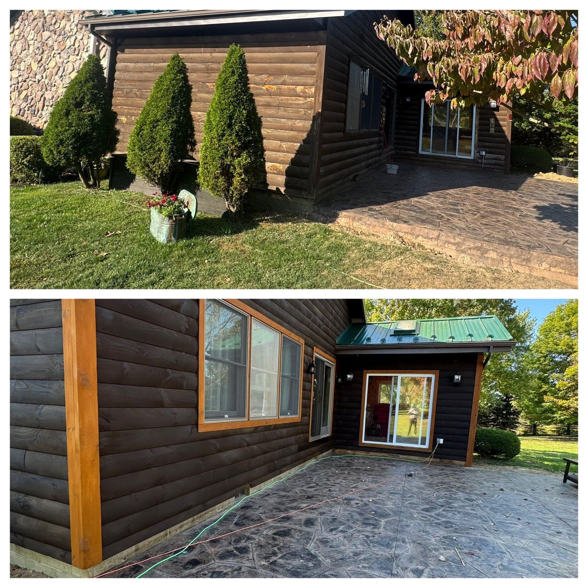 Wash & Stain for Artisan Log USA in Pittsburgh, PA