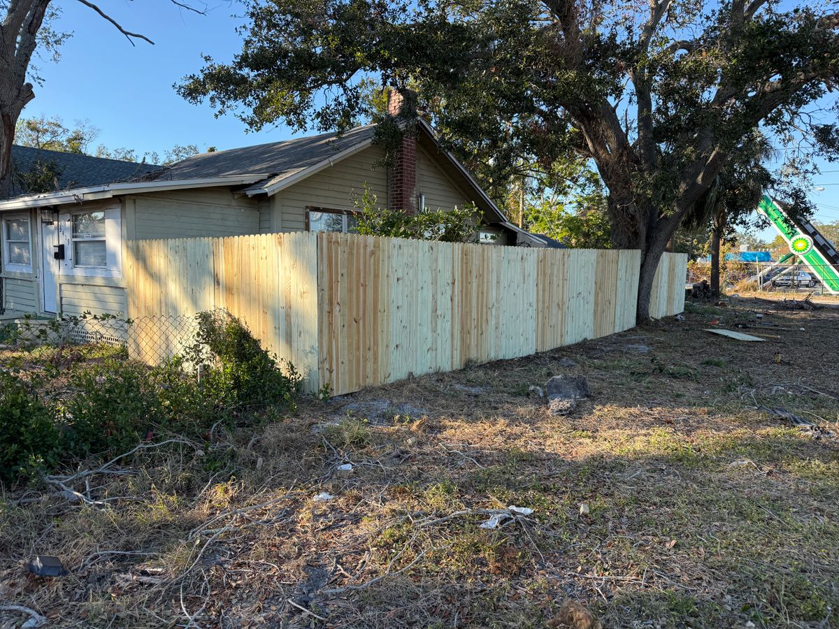 Wooden Fence Installation for Smith & Sons Fence Company in Riverview, FL