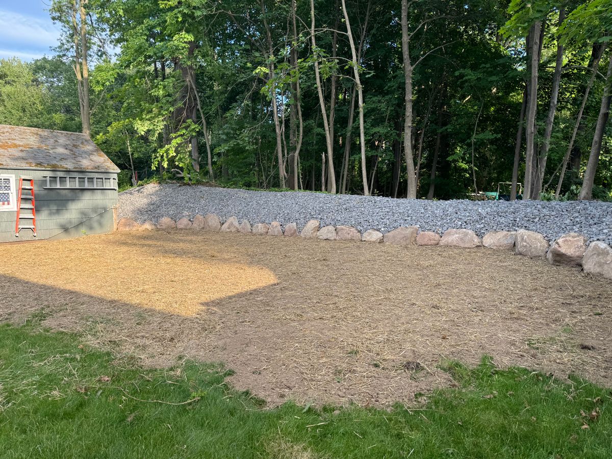 Retaining Wall Construction for Lennon Land Management in Suffield, CT