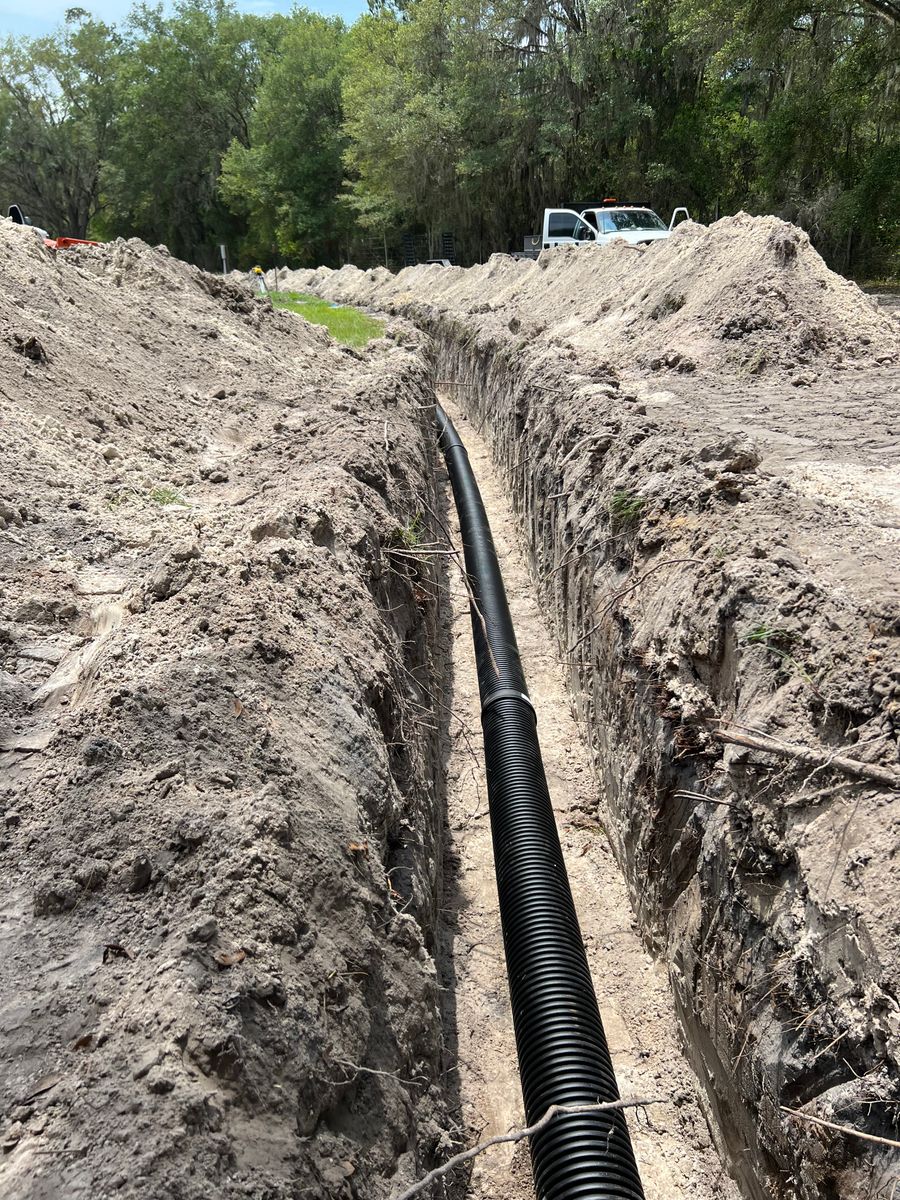 Water management/drain installation for Roberts Lawn & Landscape in Cross City, FL