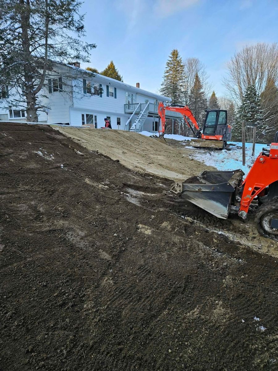 Property Grading for TBC Custom Trades in West Burke, VT