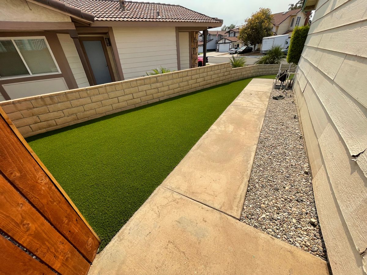 Artificial Turf Installation for Aidan Jade Landscaping in Riverside County, CA