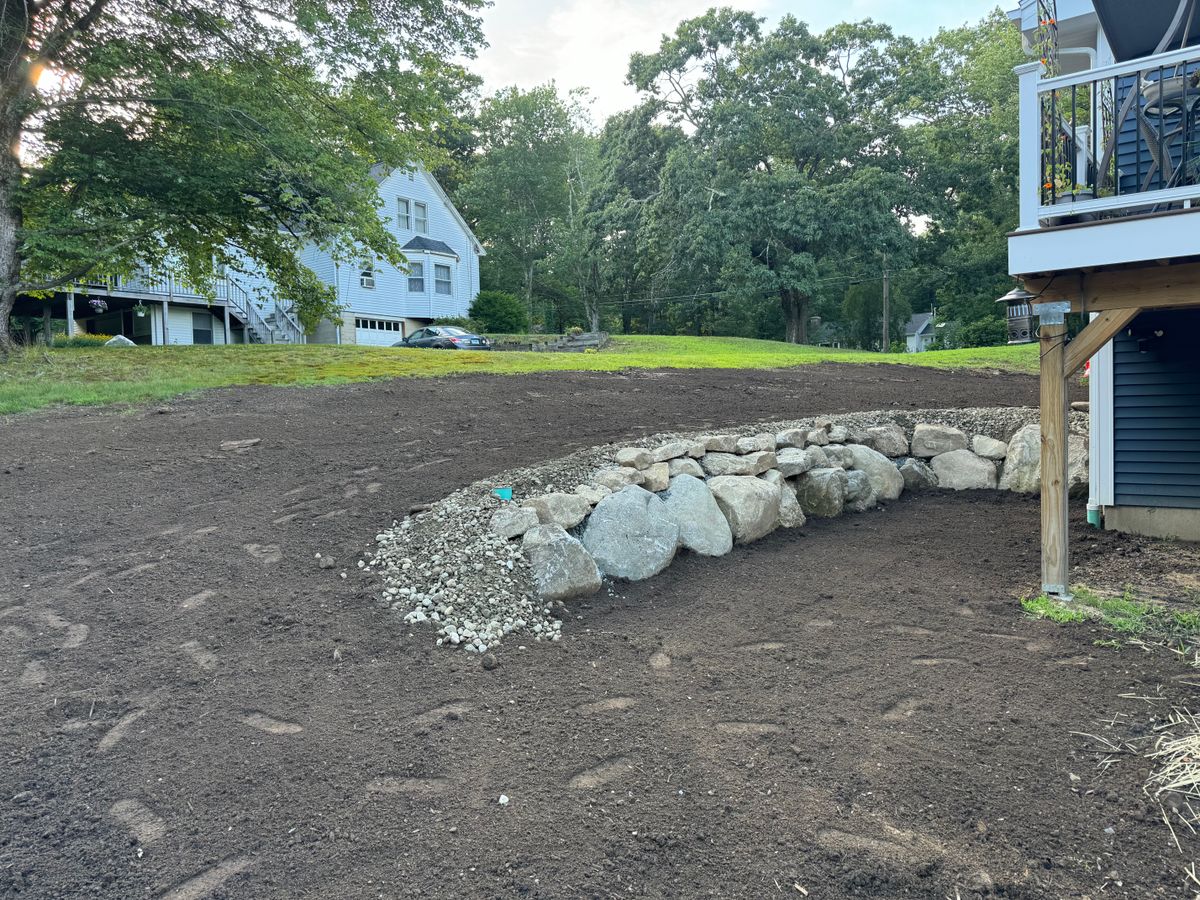 Retaining Wall Construction for Lennon Land Management in Suffield, CT