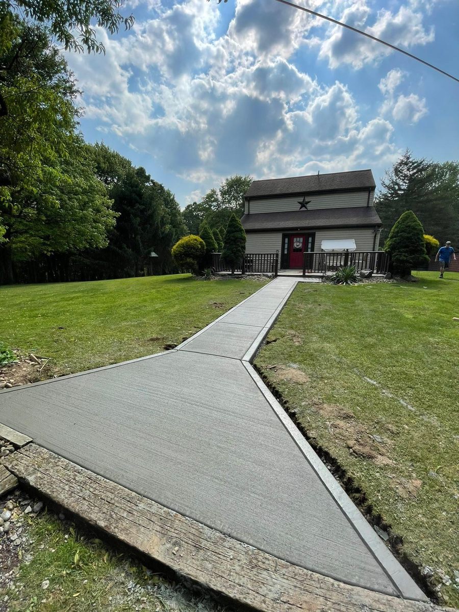Concrete Driveway Installation for STS Custom Concrete in Butler County, PA
