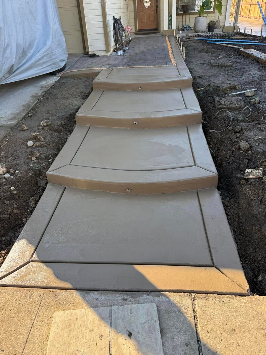 Sidewalk Installation for 4 Seasons Concrete Inc. in Gardena, CA