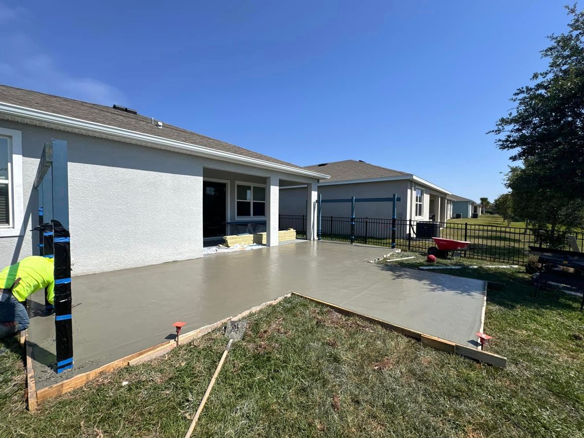 Concrete Slab Construction for JRA Construction in Zephyrhills, FL