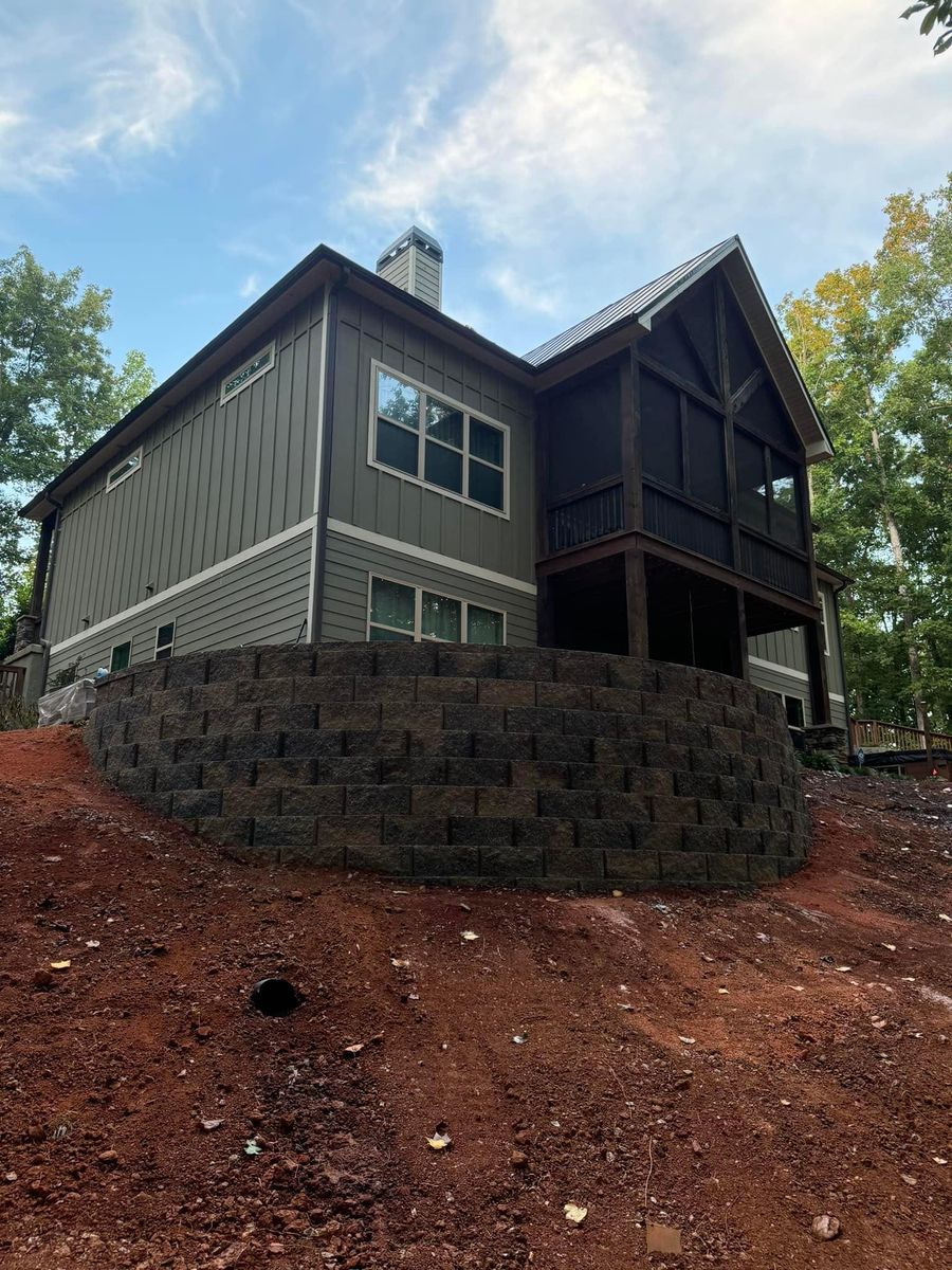 Retaining Wall for E&T Outdoor Pros in LaGrange, GA