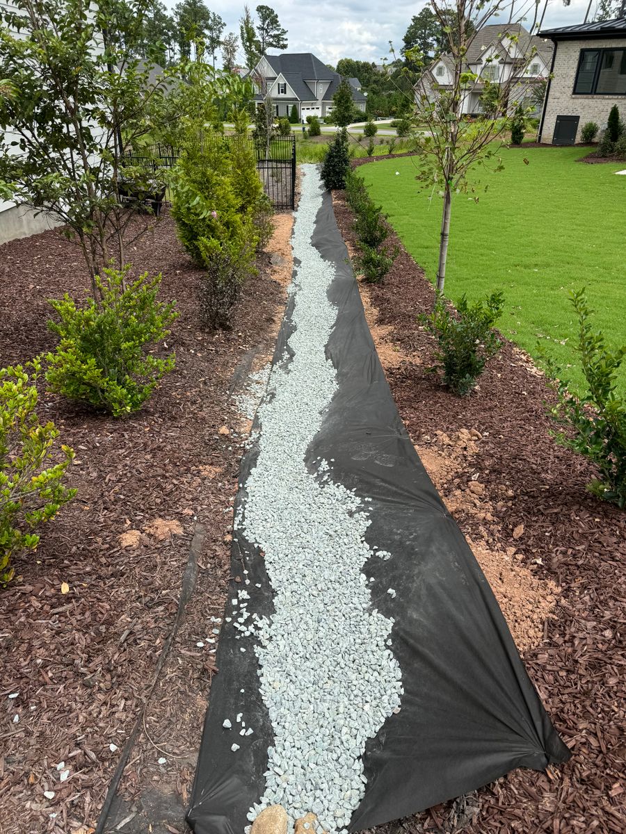 Drainage for Chavez Landscaping in Pittsboro, NC