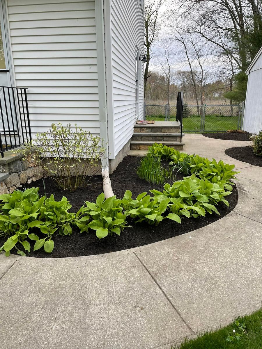 Mulch Installation for Z. Hastings Landscape Construction in Templeton, MA