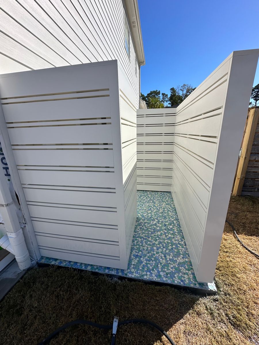 Outdoor showers for Southeastern Property Solutions in Wilmington, NC