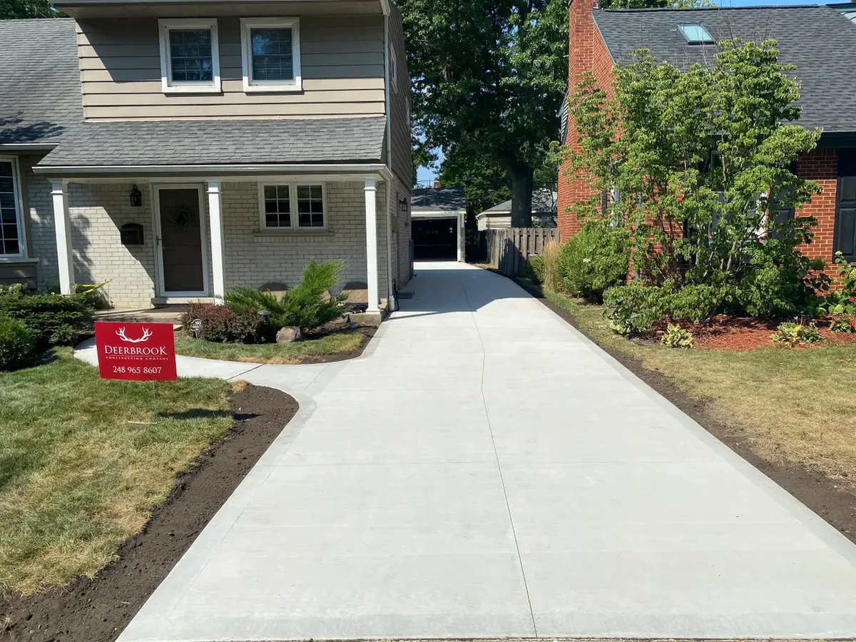 Concrete Driveway Replacement for Deerbrook Construction in Pontiac, MI
