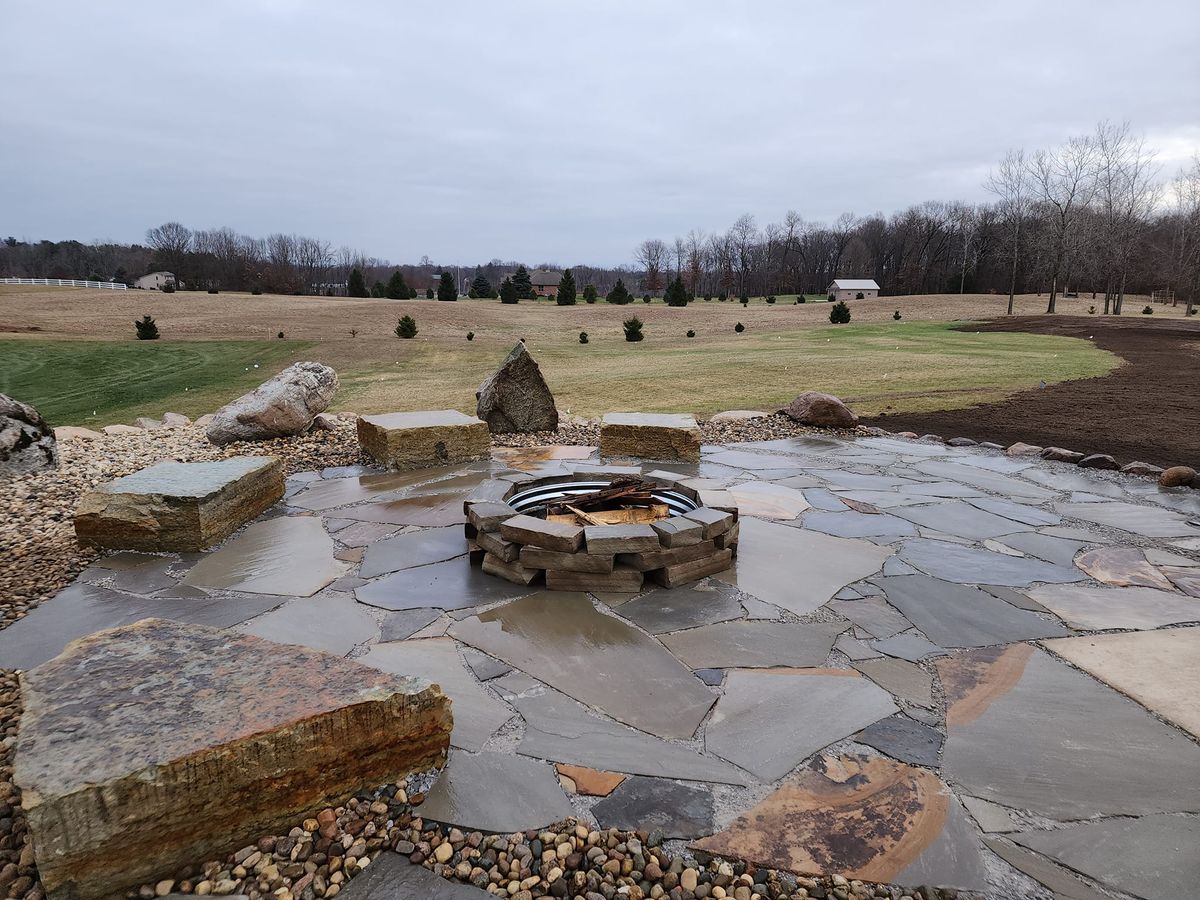 Patio Design & Construction for Michiana Boulders Landscaping & Excavating in Union, MI