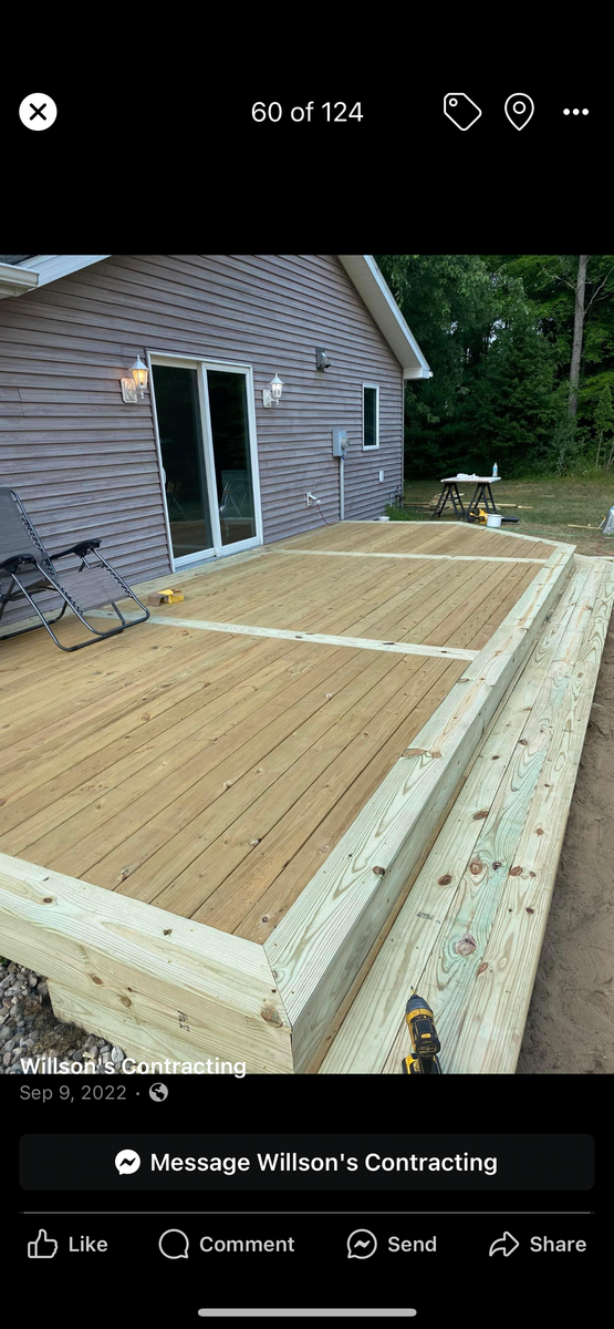 Deck & Patio Installation for Willson's Contracting in Davison, MI