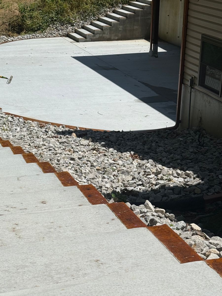 Stamped Concrete Installation for Immaculate Concrete and Construction in Troy, IL