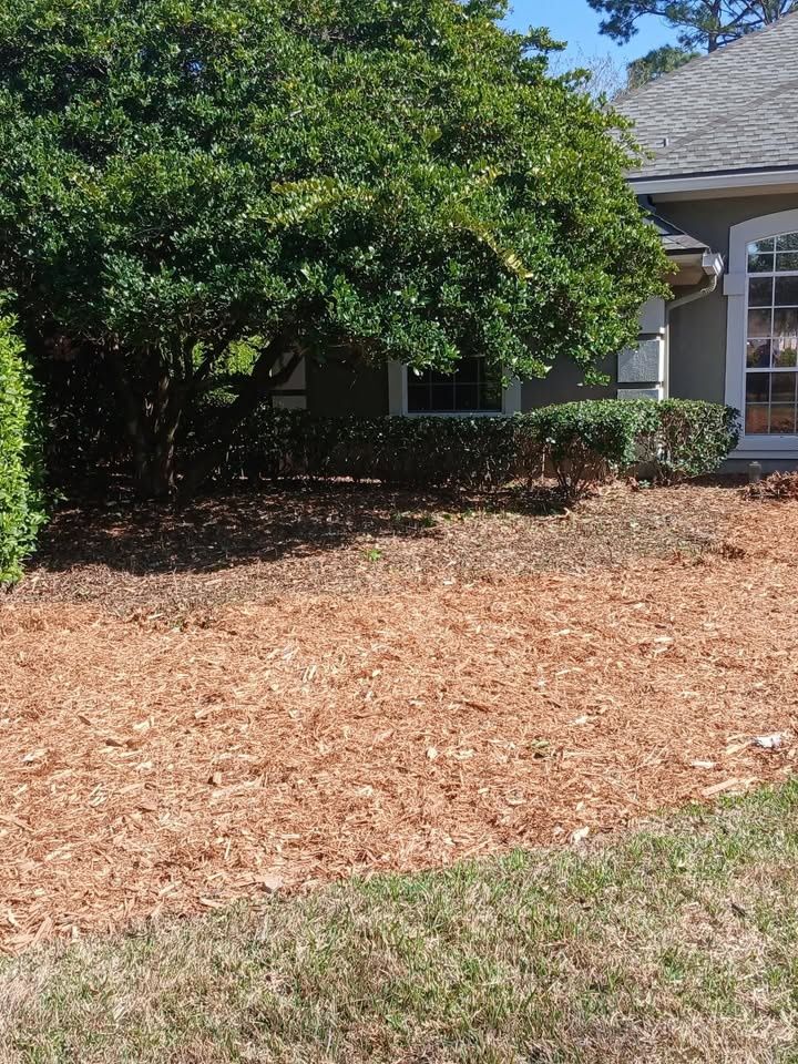 Mulch Installation for Whole 9 Yards Services LLC in Green Cove Springs, FL
