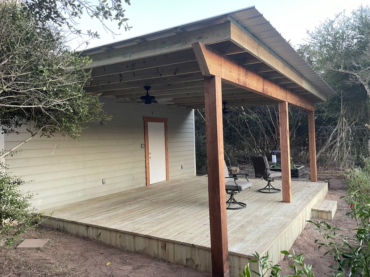 PATIO COVERS for ATX Outdoor Construction in Cedar Creek, TX