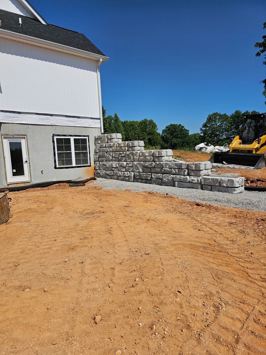 Retaining Walls for Walker Excavation in Tazewell, TN