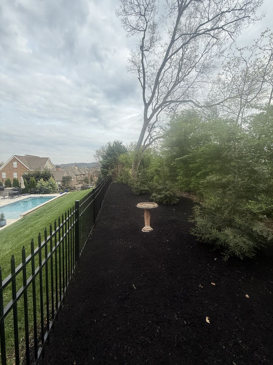 Mulching for Wesleys Landscaping in Clinton, TN
