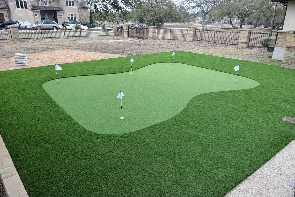 Putting Green Installation for Creative Edge Co. in San Antonio, TX