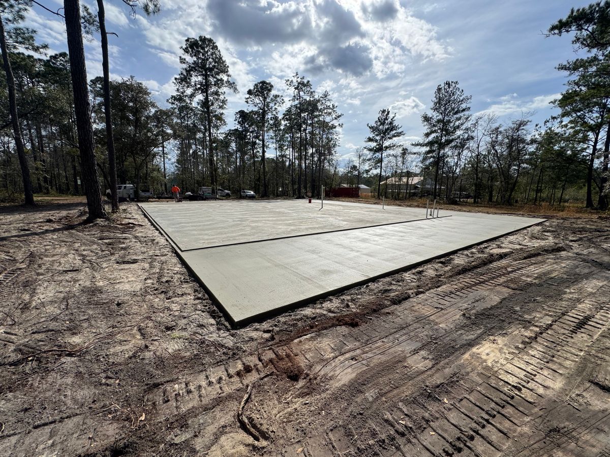 Concrete Slab Construction for Cameron Enterprises in Live Oak, FL
